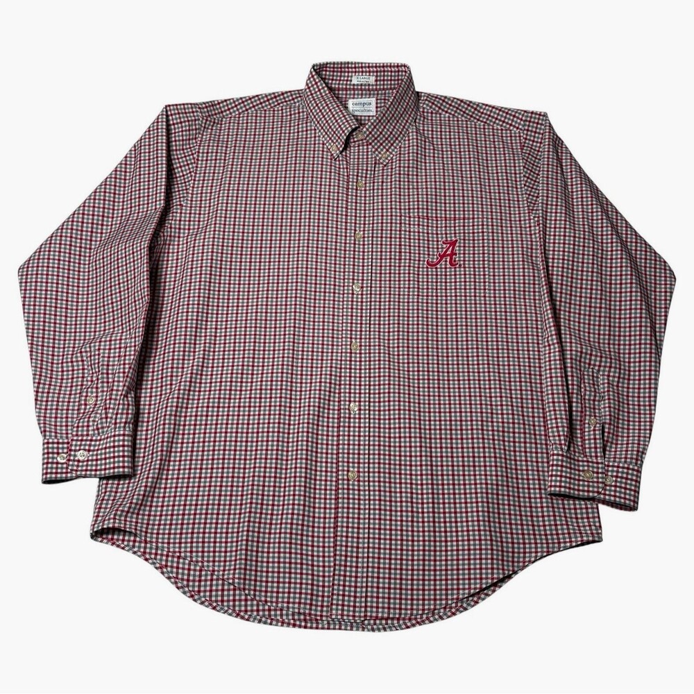 Campus Specialties Alabama Crimson Tide XL Long Sleeve Plaid Button-Down Shirt